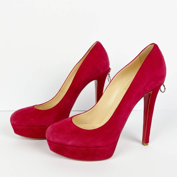 Christian Louboutin Shoes - Christian Louboutin Bianca Zip 140 Suede Platform Heels